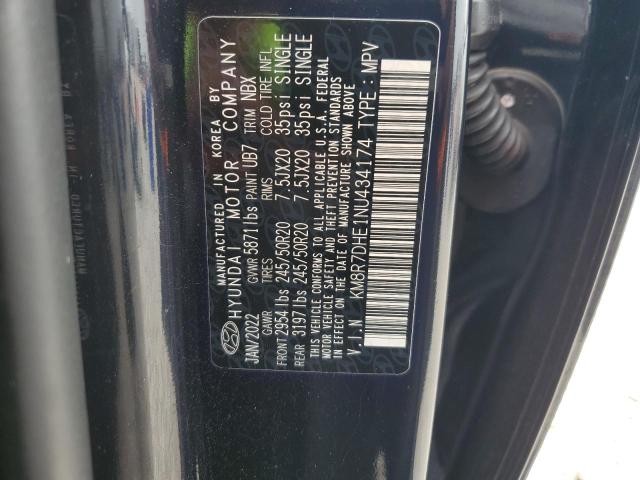 2022 Hyundai Palisade Calligraphy VIN: KM8R7DHE1NU434174 Lot: 55087564