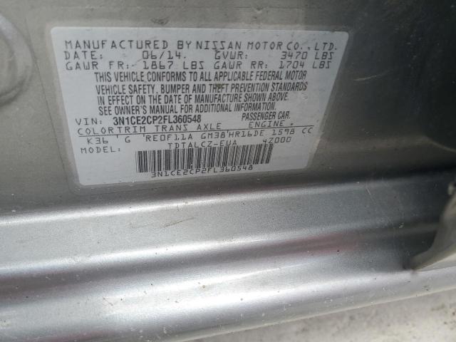 2015 Nissan Versa Note S VIN: 3N1CE2CP2FL360548 Lot: 55761164