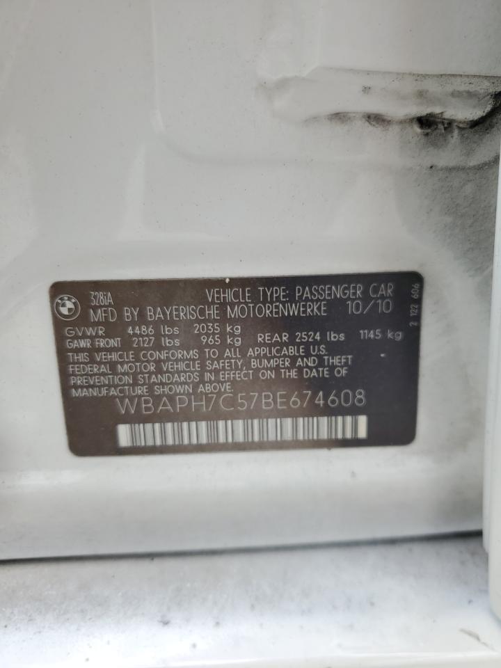 WBAPH7C57BE674608 2011 BMW 328 I