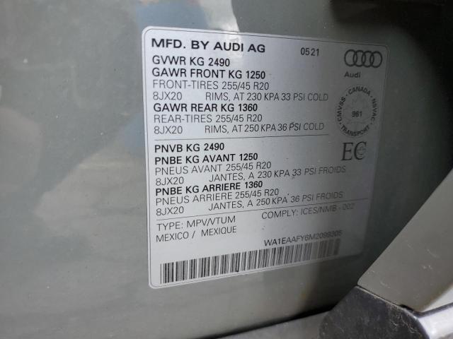 2021 AUDI Q5 PROGRES - WA1EAAFY6M2099305