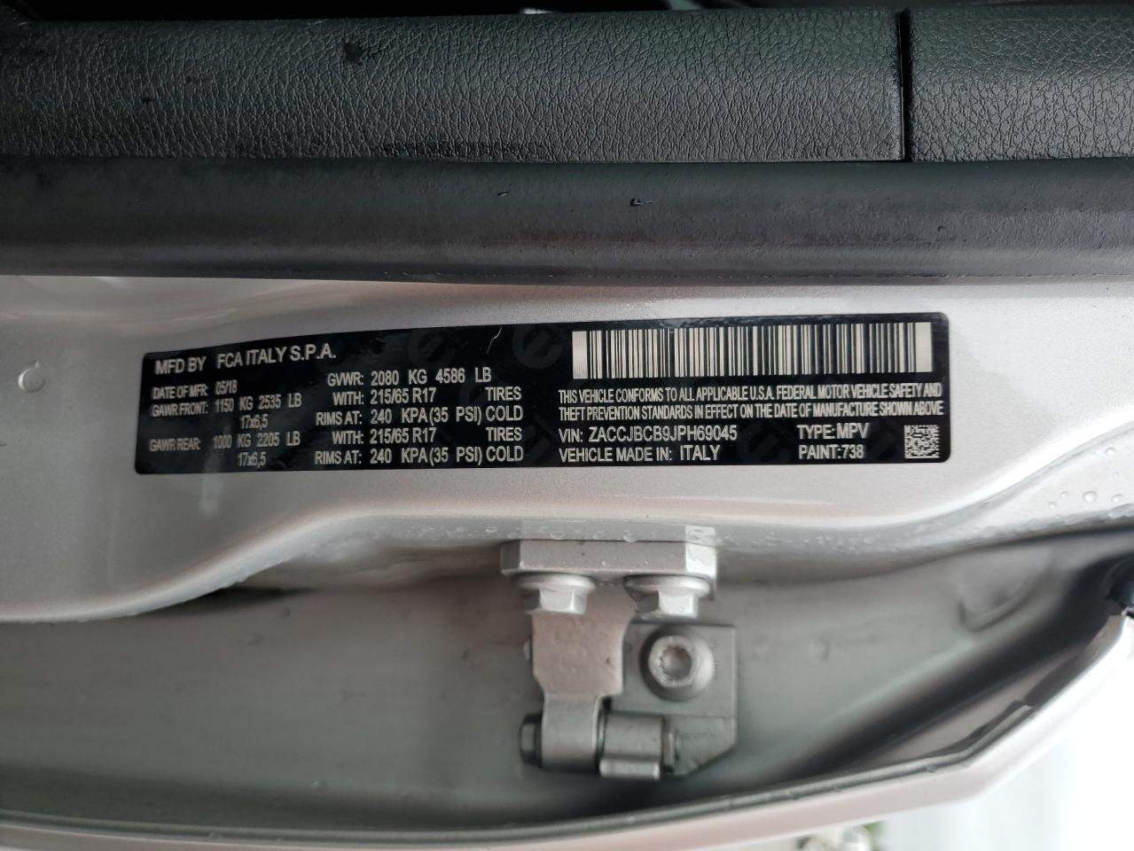 ZACCJBCB9JPH69045 2018 Jeep Renegade Trailhawk