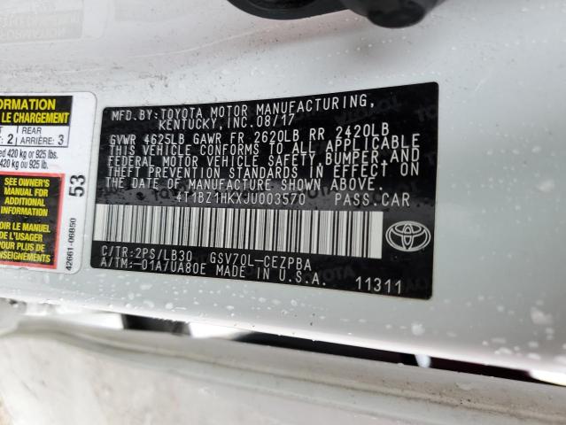 VIN 4T1BZ1HKXJU003570 2018 Toyota Camry, Xse no.12