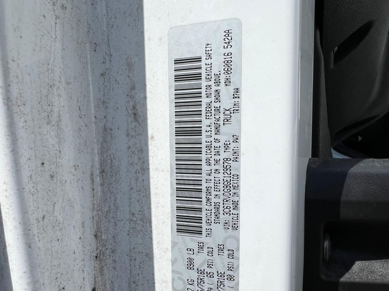 3C6TRVDG9GE129578 2016 Ram Promaster 2500 2500 High