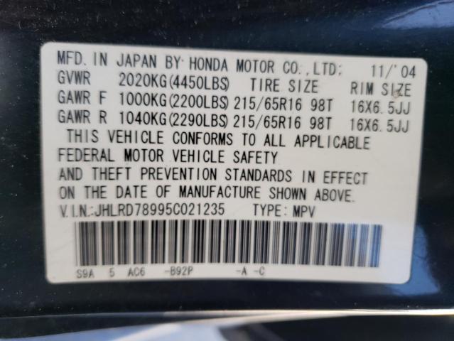 2005 Honda Cr-V Se VIN: JHLRD78995C021235 Lot: 56065464