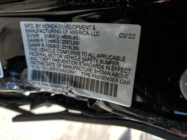2022 ACURA TLX TECH A - 19UUB5F51NA002841