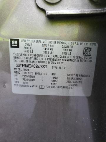 2012 Cadillac Srx Luxury Collection VIN: 3GYFNAE34CS573222 Lot: 54200994