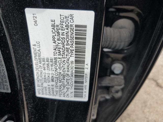 2021 Honda Accord Sport VIN: 1HGCV1F34MA060189 Lot: 55109474