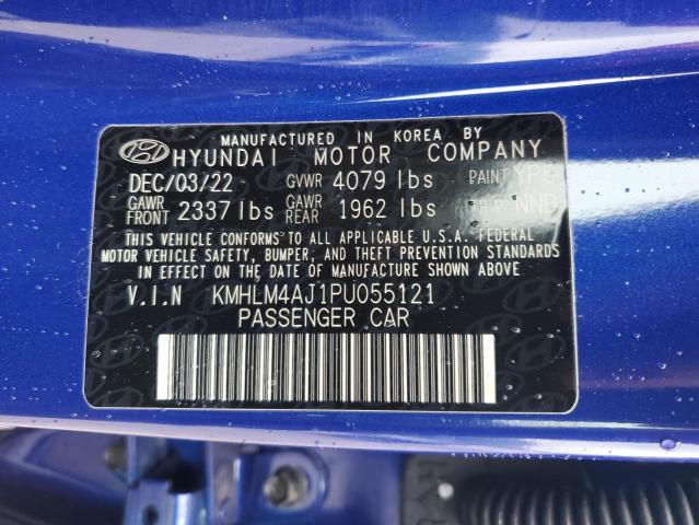 2023 Hyundai Elantra Blue VIN: KMHLM4AJ1PU055121 Lot: 55384594