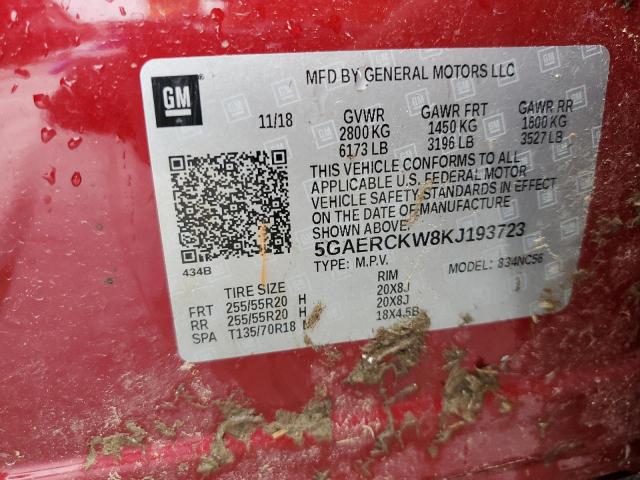 2019 Buick Enclave Premium VIN: 5GAERCKW8KJ193723 Lot: 57158624