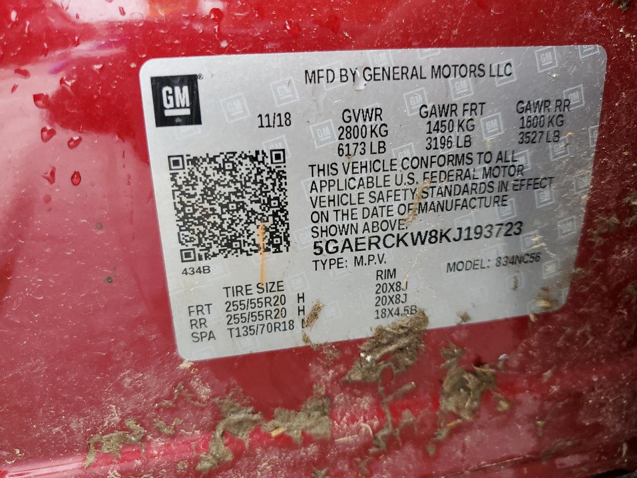 5GAERCKW8KJ193723 2019 Buick Enclave Premium