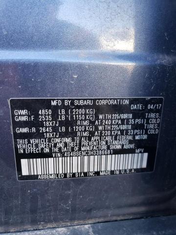 2017 Subaru Outback 3.6R Limited VIN: 4S4BSENC3H3386681 Lot: 55552694