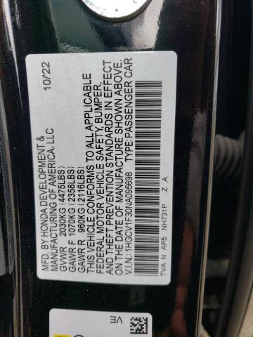 2022 Honda Accord Sport VIN: 1HGCV1F30NA095698 Lot: 55657244