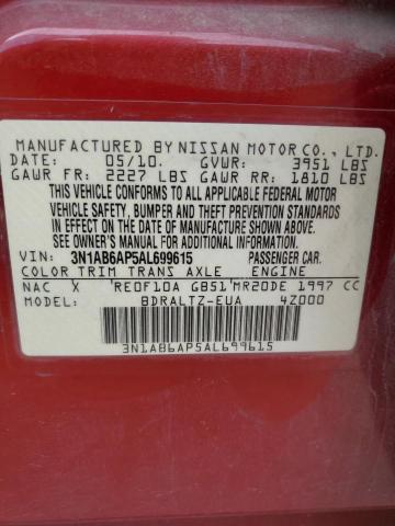 2010 Nissan Sentra 2.0 VIN: 3N1AB6AP5AL699615 Lot: 56997134