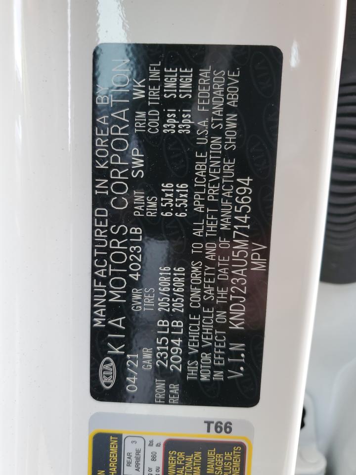 KNDJ23AU5M7145694 2021 Kia Soul Lx