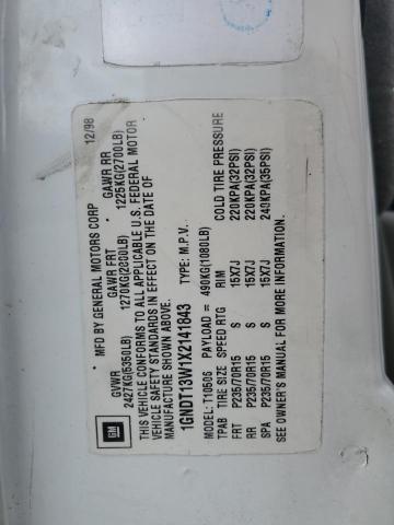 1999 Chevrolet Blazer VIN: 1GNDT13W1X2141843 Lot: 55521794