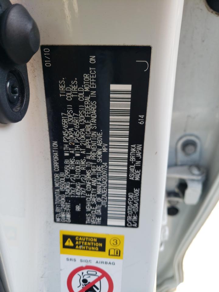 JTEZA3EH3A2009734 2010 Toyota Highlander