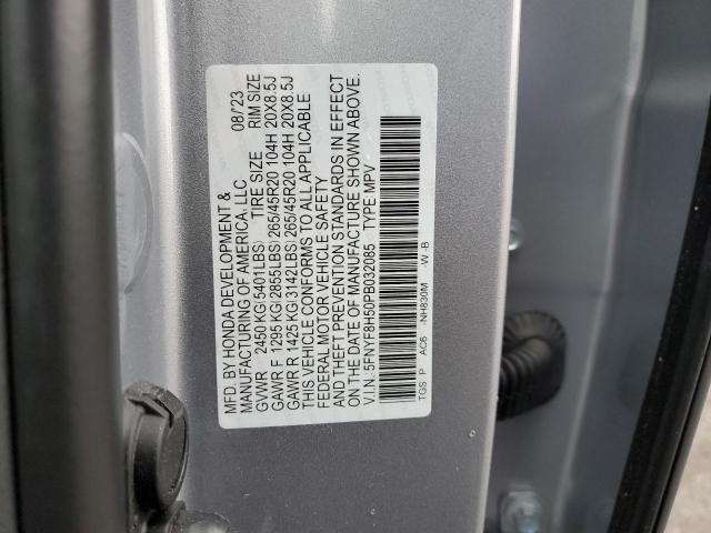 2024 Honda Passport Exl VIN: 5FNYF8H50PB032085 Lot: 55102224