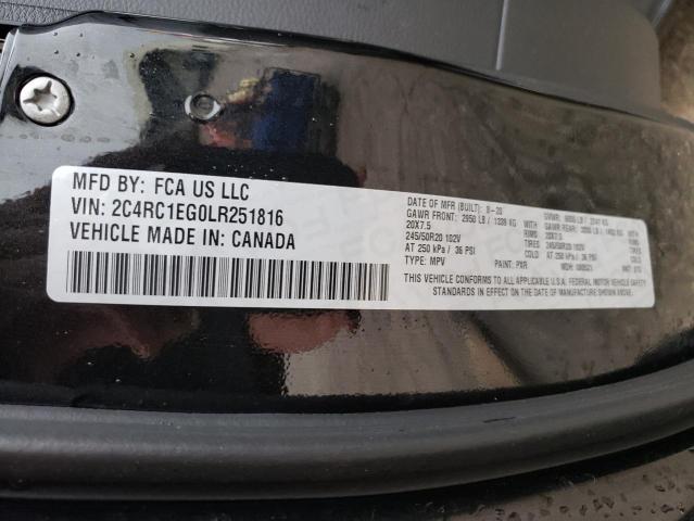 2020 Chrysler Pacifica Touring L Plus VIN: 2C4RC1EG0LR251816 Lot: 55284864