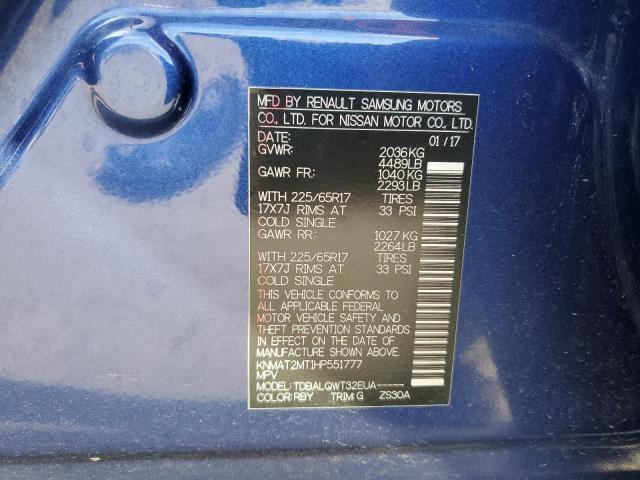 2017 Nissan Rogue S VIN: KNMAT2MT1HP551777 Lot: 54739294