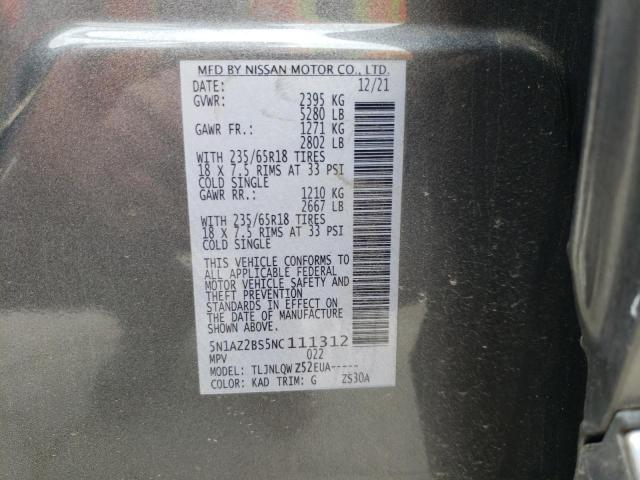 2022 NISSAN MURANO SV - 5N1AZ2BS5NC111312