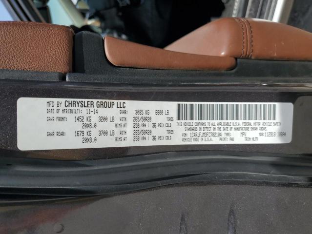 2015 Jeep Grand Cherokee Summit VIN: 1C4RJFJM3FC702104 Lot: 55855114