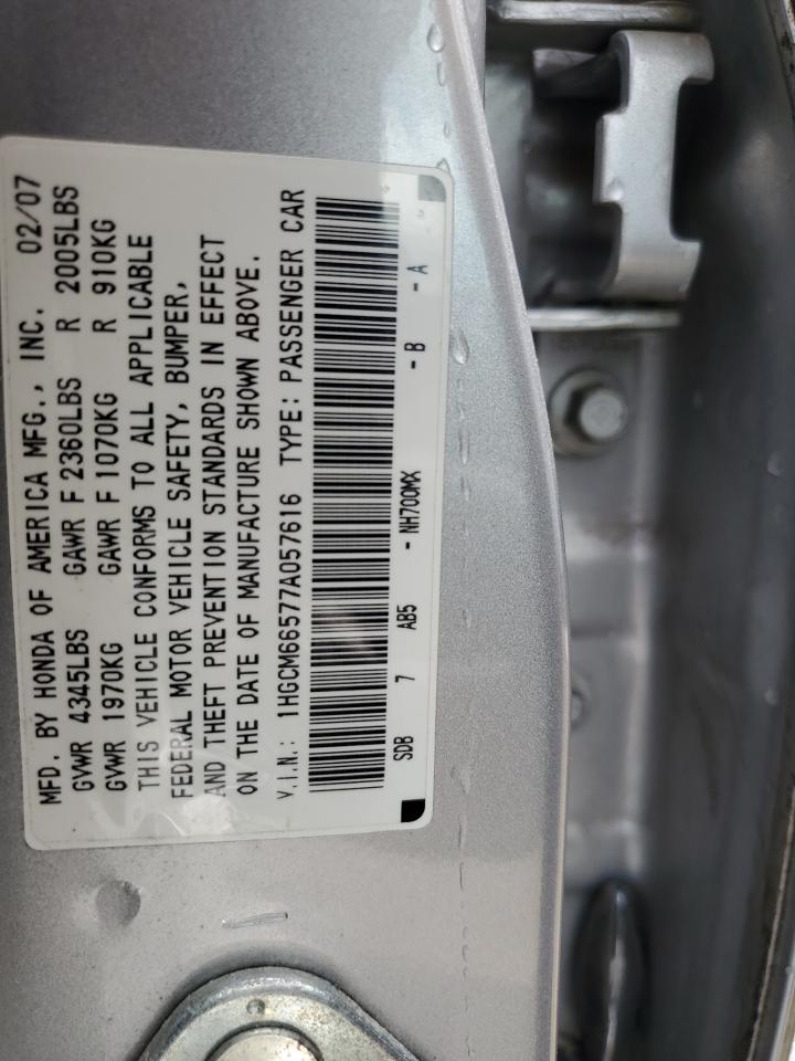 1HGCM66577A057616 2007 Honda Accord Ex