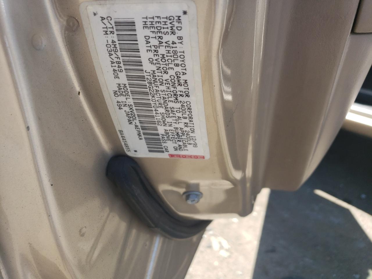 JT2BG22K0Y0441162 2000 Toyota Camry Ce