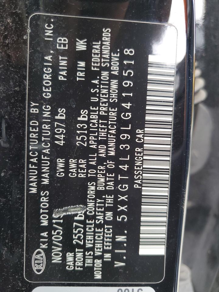 5XXGT4L39LG419518 2020 Kia Optima Lx