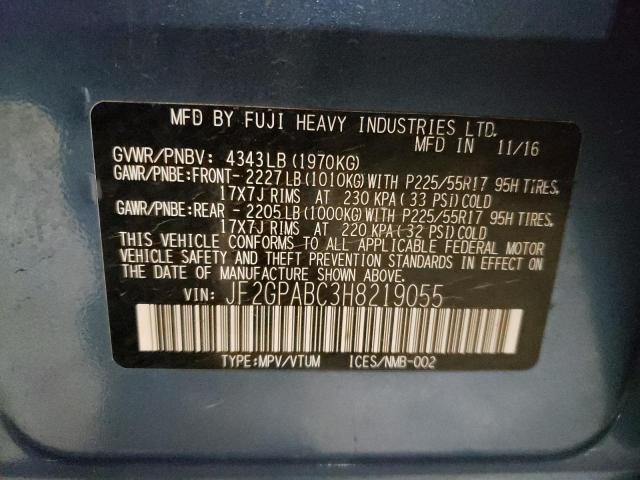 2017 SUBARU CROSSTREK - JF2GPABC3H8219055