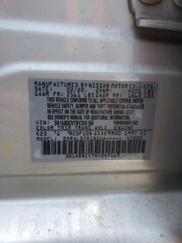 2022 Nissan Sentra Sv VIN: 3N1AB8CV7NY245169 Lot: 55462094