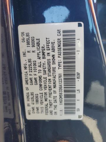 2006 Honda Accord Se VIN: 1HGCM56336A122761 Lot: 56588304