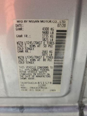 2020 NISSAN NV 3500 - 5BZAF0AA1LN851578