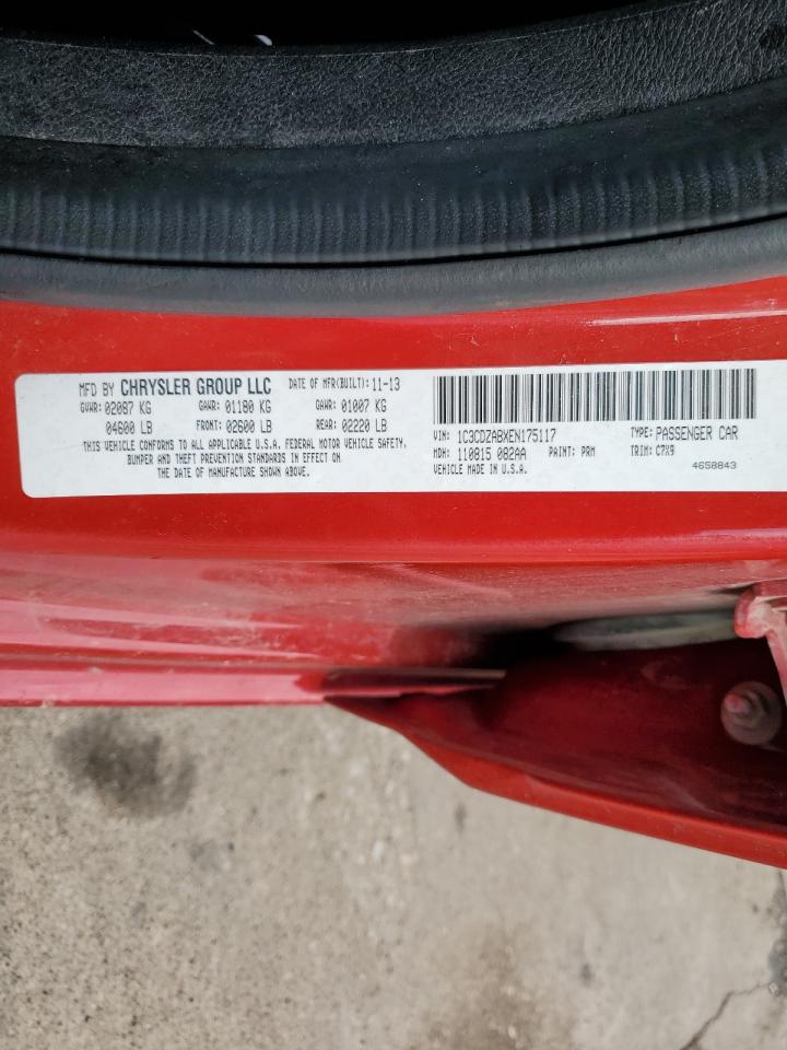 1C3CDZABXEN175117 2014 Dodge Avenger Se