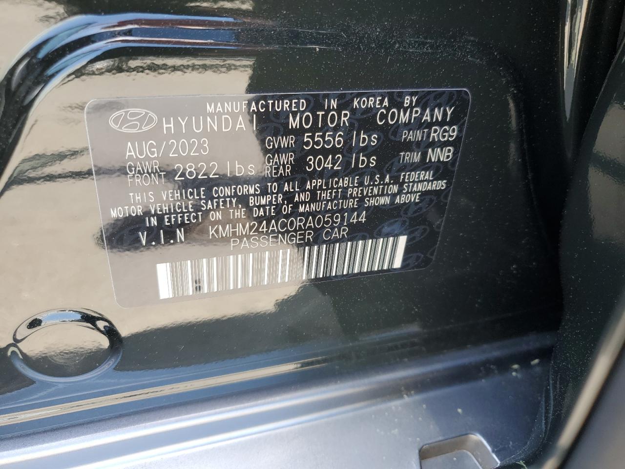KMHM24AC0RA059144 2024 Hyundai Ioniq 6 Se