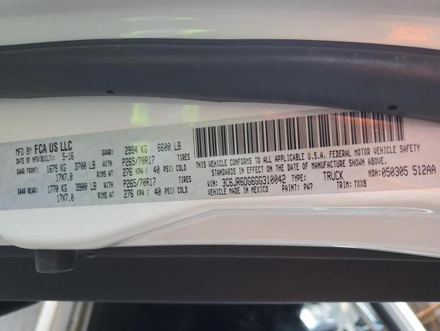 2016 Ram 1500 St VIN: 3C6JR6DG6GG310042 Lot: 57354944