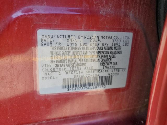 2014 Nissan Sentra S VIN: 3N1AB7AP5EL687590 Lot: 57225044