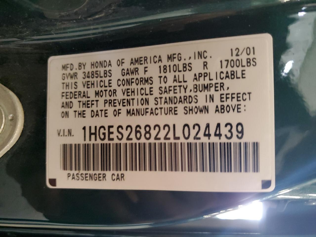 1HGES26822L024439 2002 Honda Civic Ex 1HGES26822L024439 2002 Honda Civic Ex