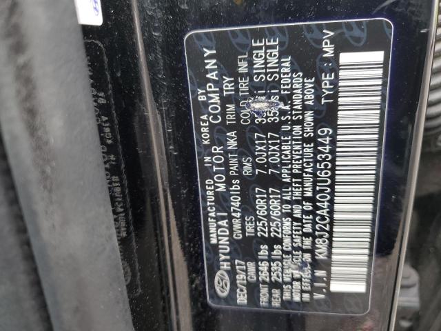 2018 Hyundai Tucson Se VIN: KM8J2CA40JU653449 Lot: 54767174