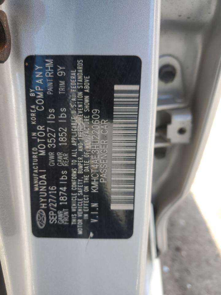 KMHCT4AE3HU220609 2017 Hyundai Accent Se