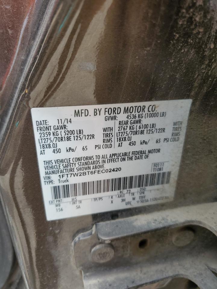 1FT7W2BT6FEC02420 2015 Ford F250 Super Duty