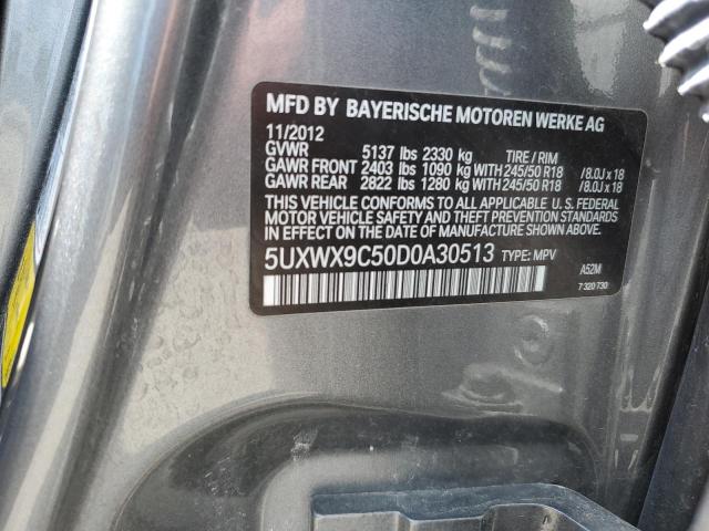 2013 BMW X3 xDrive28I VIN: 5UXWX9C50D0A30513 Lot: 56918604