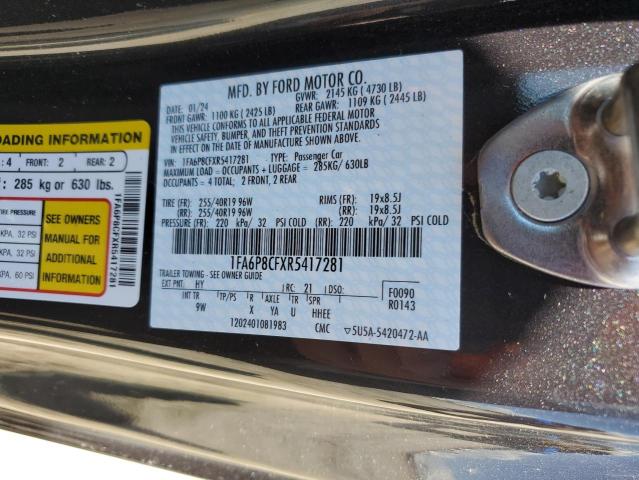 2024 Ford Mustang Gt VIN: 1FA6P8CFXR5417281 Lot: 55093914