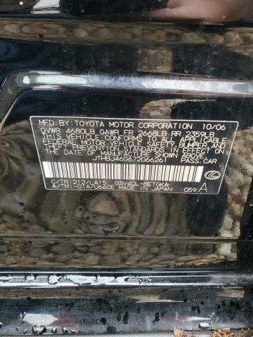 2007 Lexus Es 350 VIN: JTHBJ46G672066261 Lot: 53070234