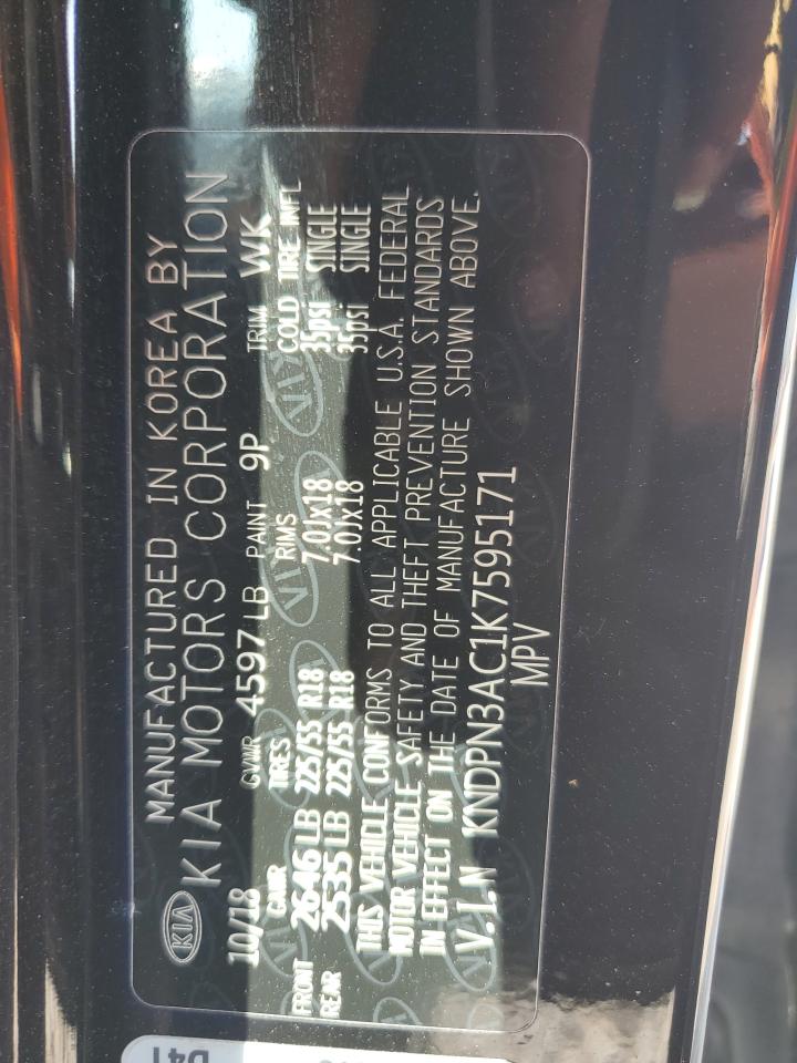 KNDPN3AC1K7595171 2019 Kia Sportage Ex