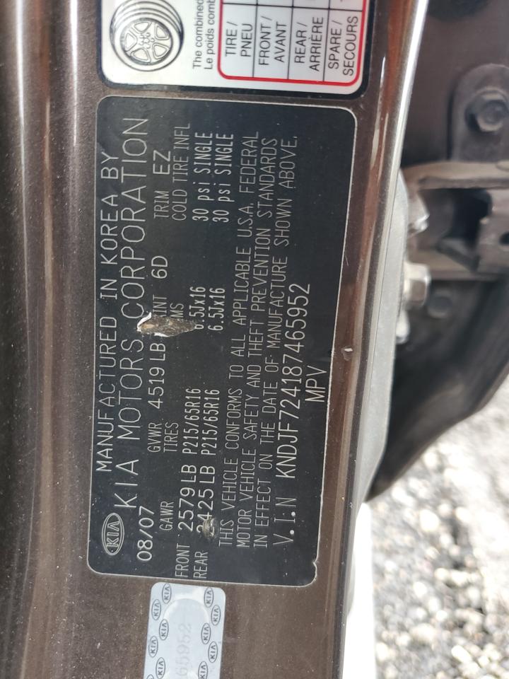 KNDJF724187465952 2008 Kia Sportage Lx