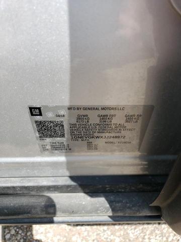 2018 Chevrolet Traverse Lt VIN: 1GNEVGKWXJJ248972 Lot: 55884424