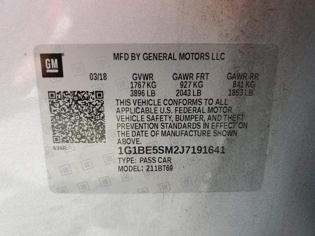 2018 Chevrolet Cruze Lt VIN: 1G1BE5SM2J7191641 Lot: 55860544