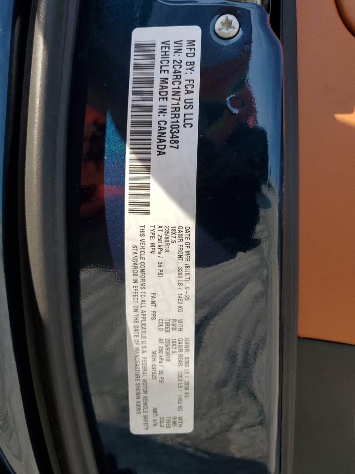 2C4RC1N71RR103487 2024 Chrysler Pacifica Hybrid Pinnacle