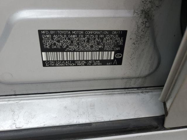 2012 Lexus Is 250 VIN: JTHCF5C25C5052834 Lot: 53813734