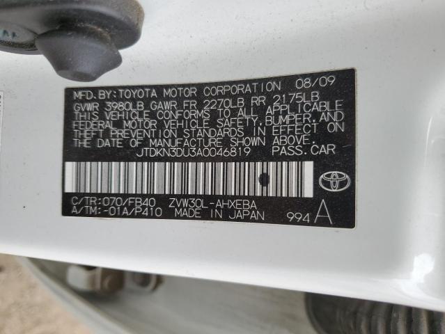 2010 Toyota Prius VIN: JTDKN3DU3A0046819 Lot: 53814094